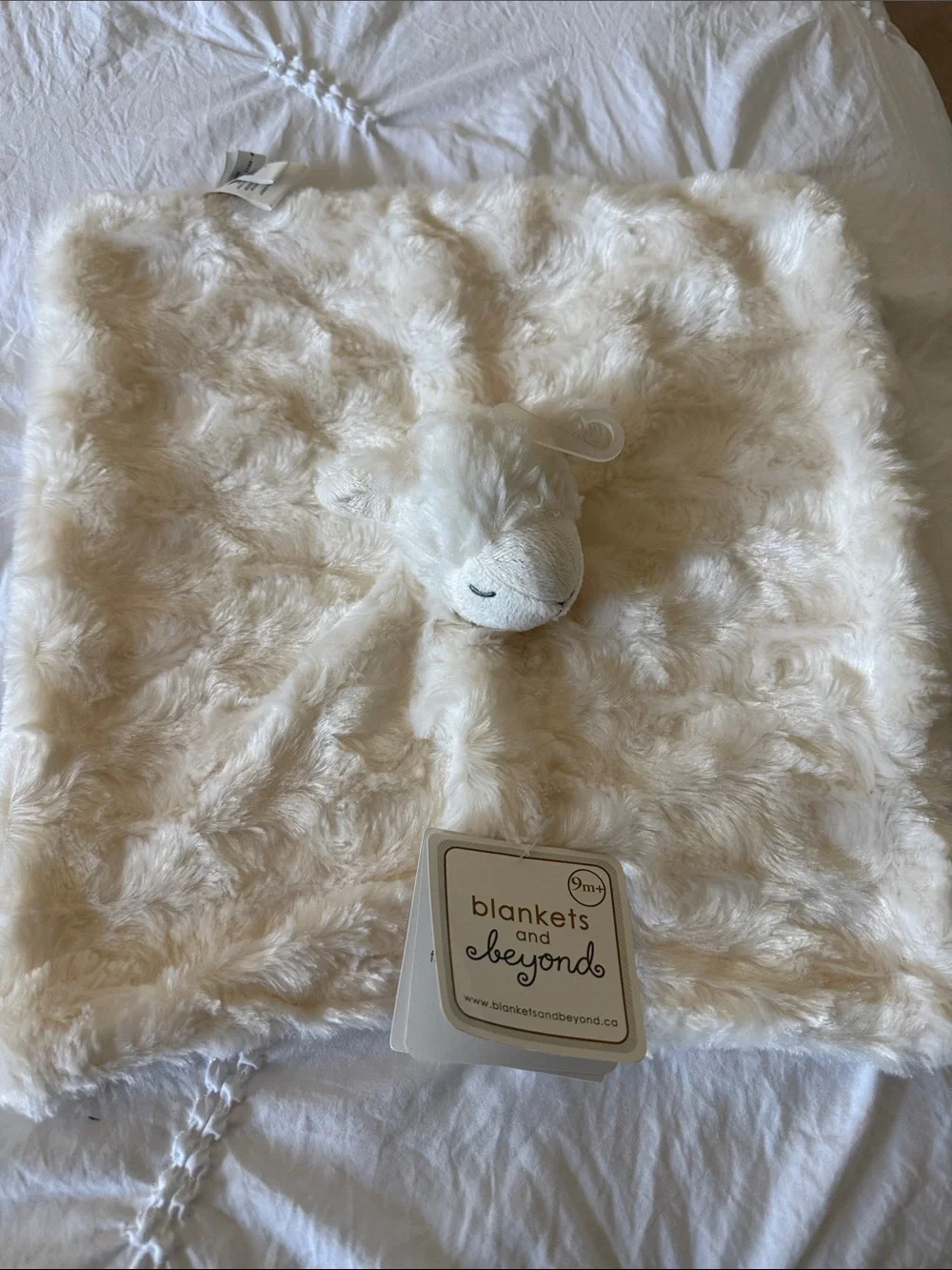 Blankets and Beyond Cream Plush Lamb Security Blanket